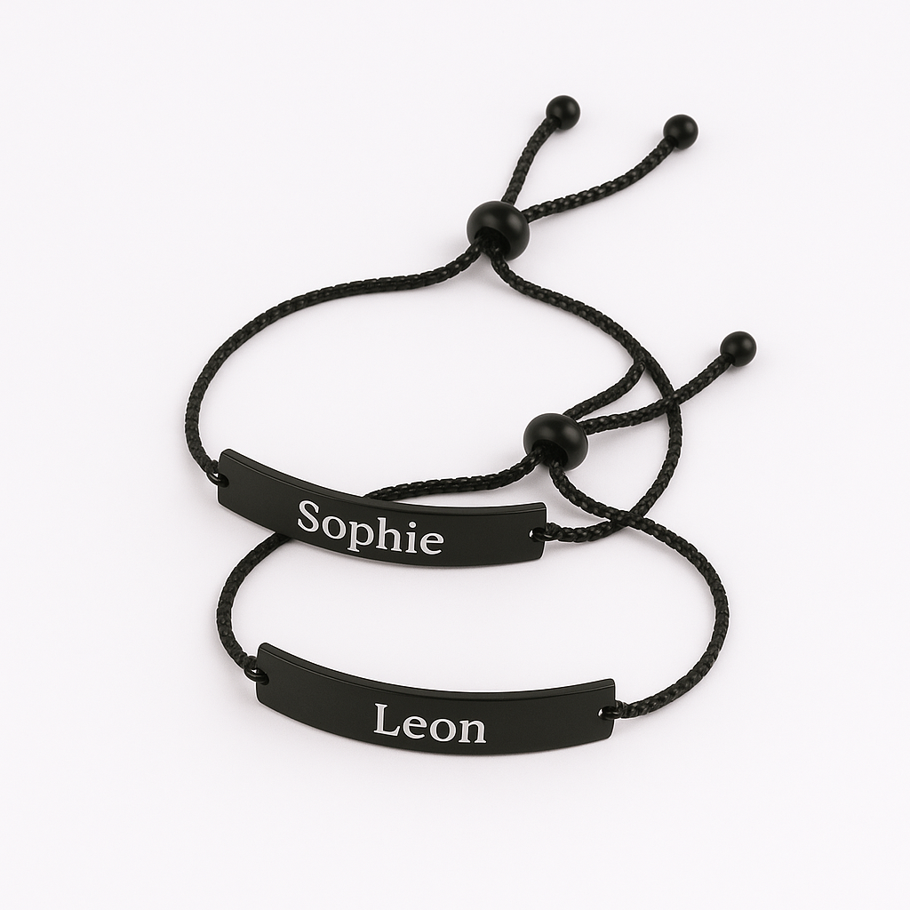 Partnerarmband mit Gravur (2 Stück)